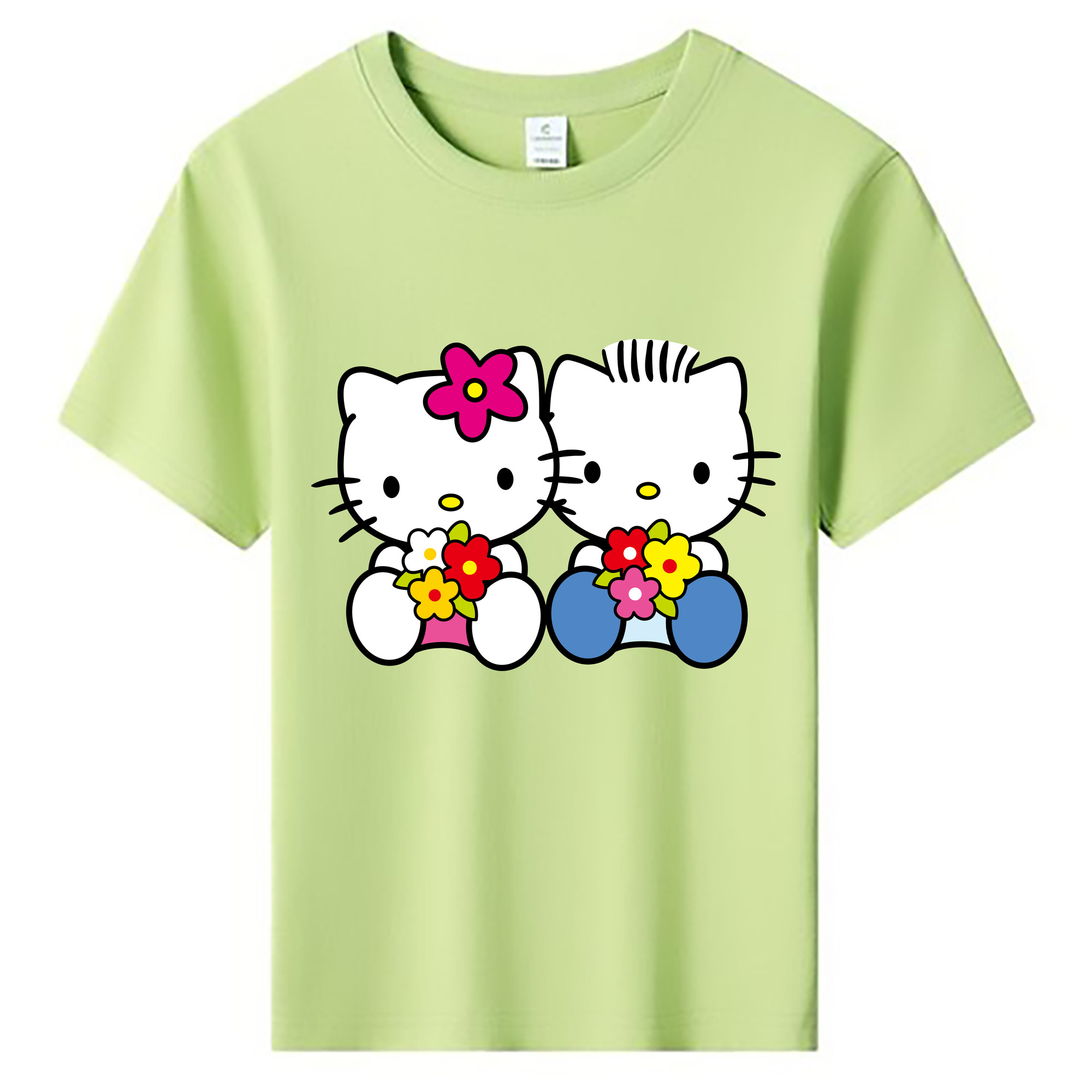 （画像用） Hello Kitty ハローキティ 綿100％キッズTシャツ（フロントプリント）